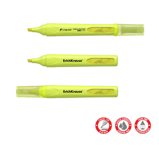 Picture of ERICHKRAUSE HIGHLIGHTER LIQUID VISIOLINE V-14 NEON YELLOW
